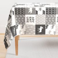 Adventure Woodland Wholecloth  || grey