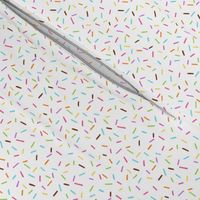 Rainbow Sprinkles on White - tiny scale