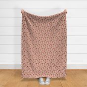 cocker spaniel florals dog fabric floral flowers dog pattern - pink