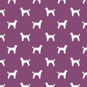 poodle silhouette fabric best dogs quilting fabric dog design - amethyst