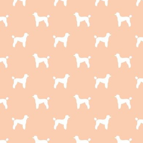 poodle silhouette fabric best dogs quilting fabric dog design - apricot