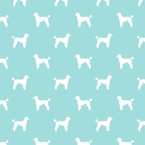 poodle silhouette fabric best dogs quilting fabric dog design - blue tint
