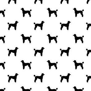 poodle silhouette fabric best dogs quilting fabric dog design - white and black