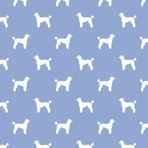 poodle silhouette fabric best dogs quilting fabric dog design - cerulean