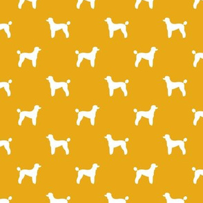 poodle silhouette fabric best dogs quilting fabric dog design - goldenrod