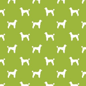 poodle silhouette fabric best dogs quilting fabric dog design - lime green