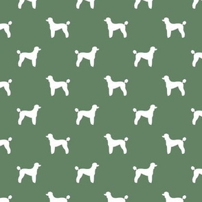 poodle silhouette fabric best dogs quilting fabric dog design - medium green