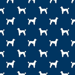 poodle silhouette fabric best dogs quilting fabric dog design - navy
