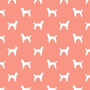 poodle silhouette fabric best dogs quilting fabric dog design - peach