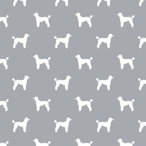 poodle silhouette fabric best dogs quilting fabric dog design - quarry grey