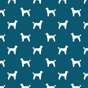 poodle silhouette fabric best dogs quilting fabric dog design - sapphire