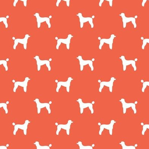 poodle silhouette fabric best dogs quilting fabric dog design - scarlet