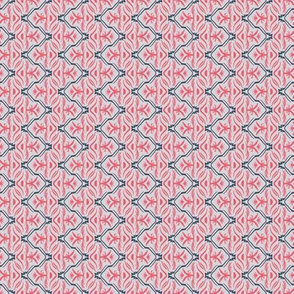 Tropical Zig Zag Pink and Gray