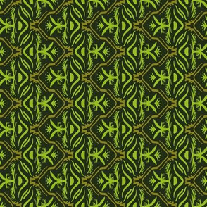 Tropical Zig Zag in Jungle Greens