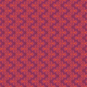 Tropical Zig Zag in Fuschia and Orange