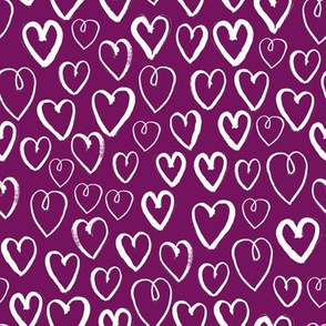 hearts // purple mauve dark purple hearts valentines love design