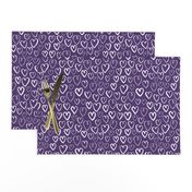 hearts // deep purple hearts heart love pattern fabric andrea lauren valentines day design