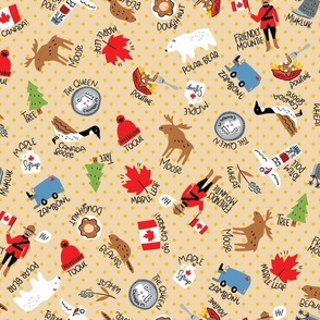 Large Tiled Canadian Maple Leaf Pattern Wrapping Paper by PodArtist