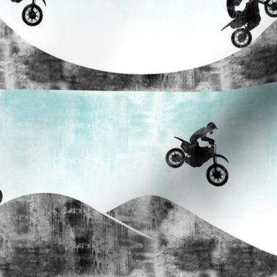 motocross/ dirt bike || blue & grey