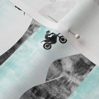 (small scale) motocross/dirtbike  || blue & grey