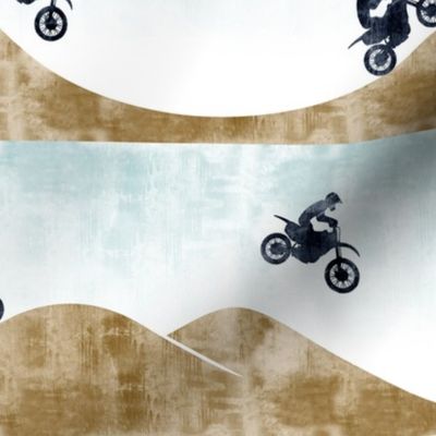 motocross / dirt bike || blue&tan