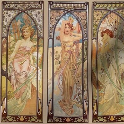 Times Of The Day Alphonse Mucha
