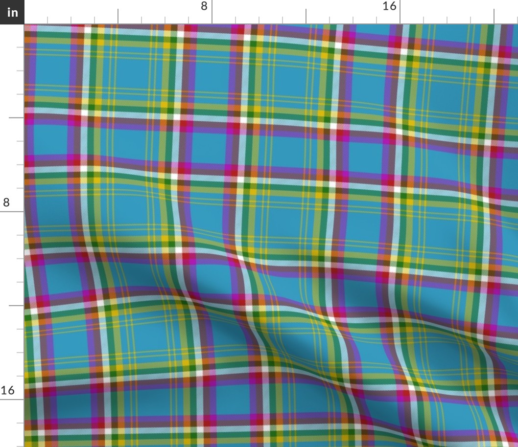 Yukon province official tartan, 6" bright