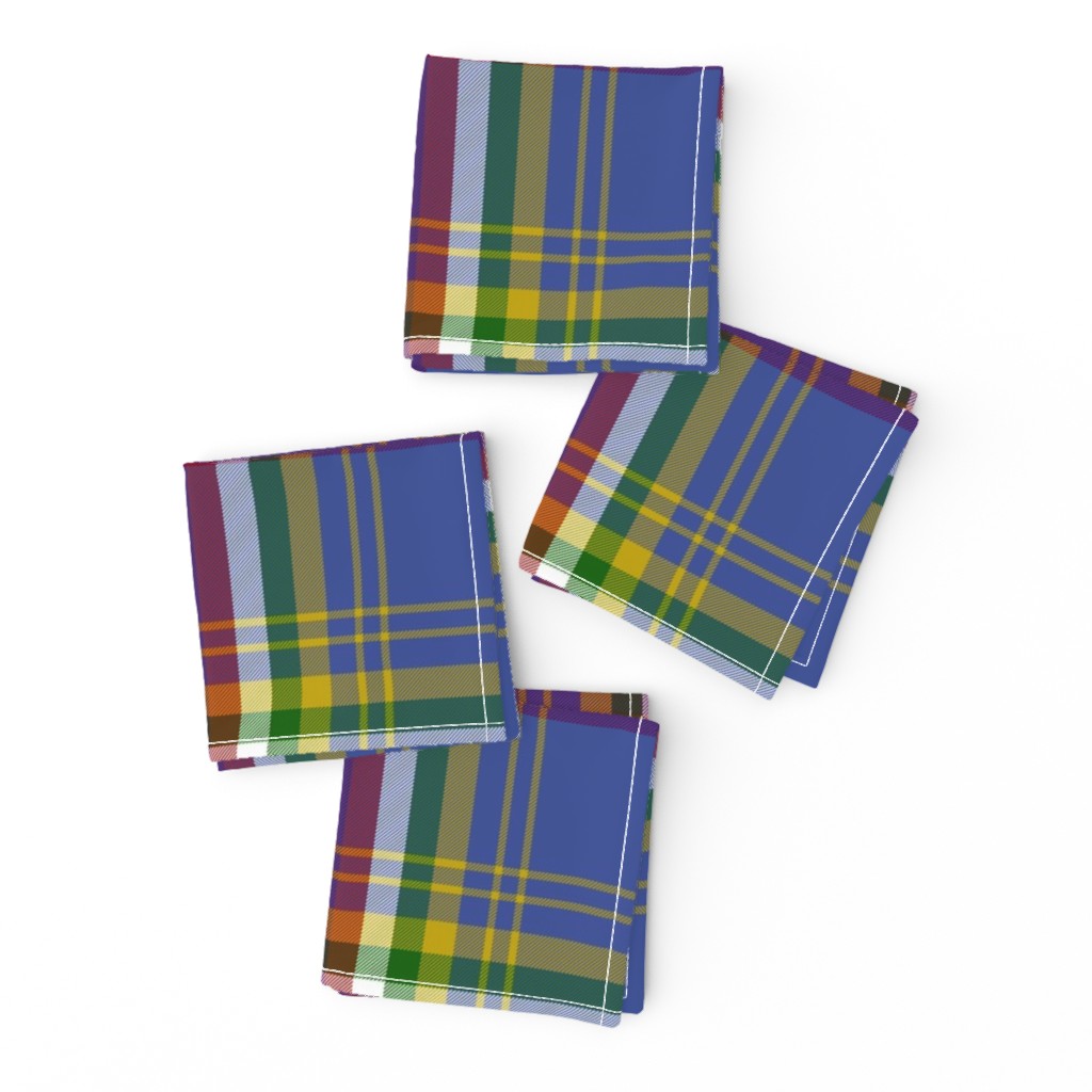 Yukon province asymmetrical tartan, 6" dark