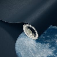 two-yard blue 18" supermoon panel on navy blue-black