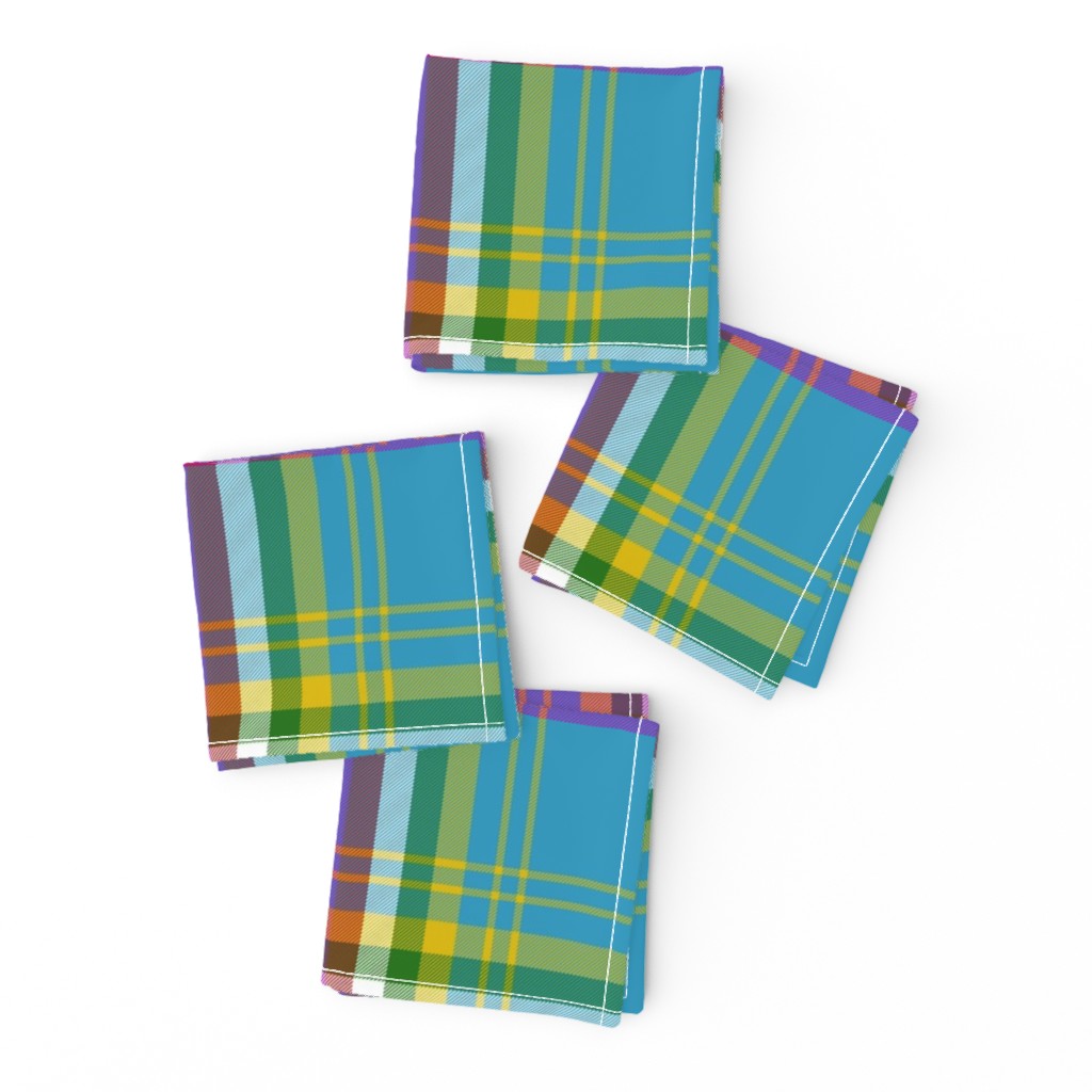 Yukon province asymmetrical tartan, 6" bright