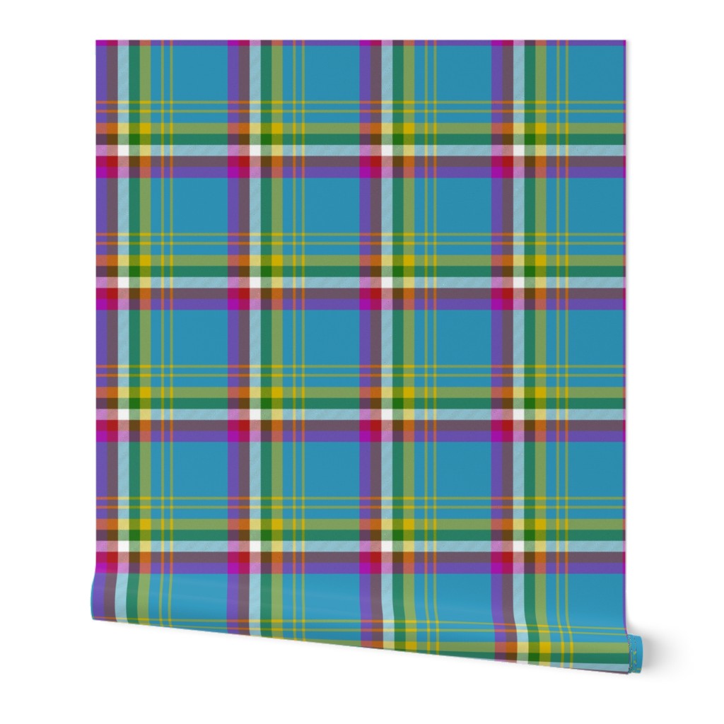 Yukon province asymmetrical tartan, 6" bright