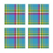 Yukon province asymmetrical tartan, 6" bright