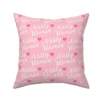 nasty woman fabric girls girl power feminist design - pink