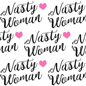 nasty woman fabric girls girl power feminist design