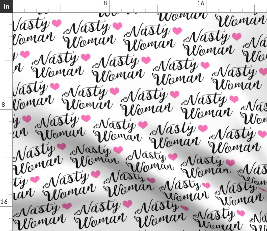 nasty woman fabric girls girl power feminist design