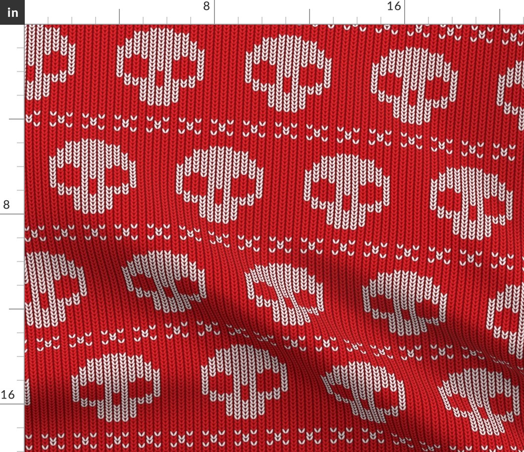 Skull Sweater - red