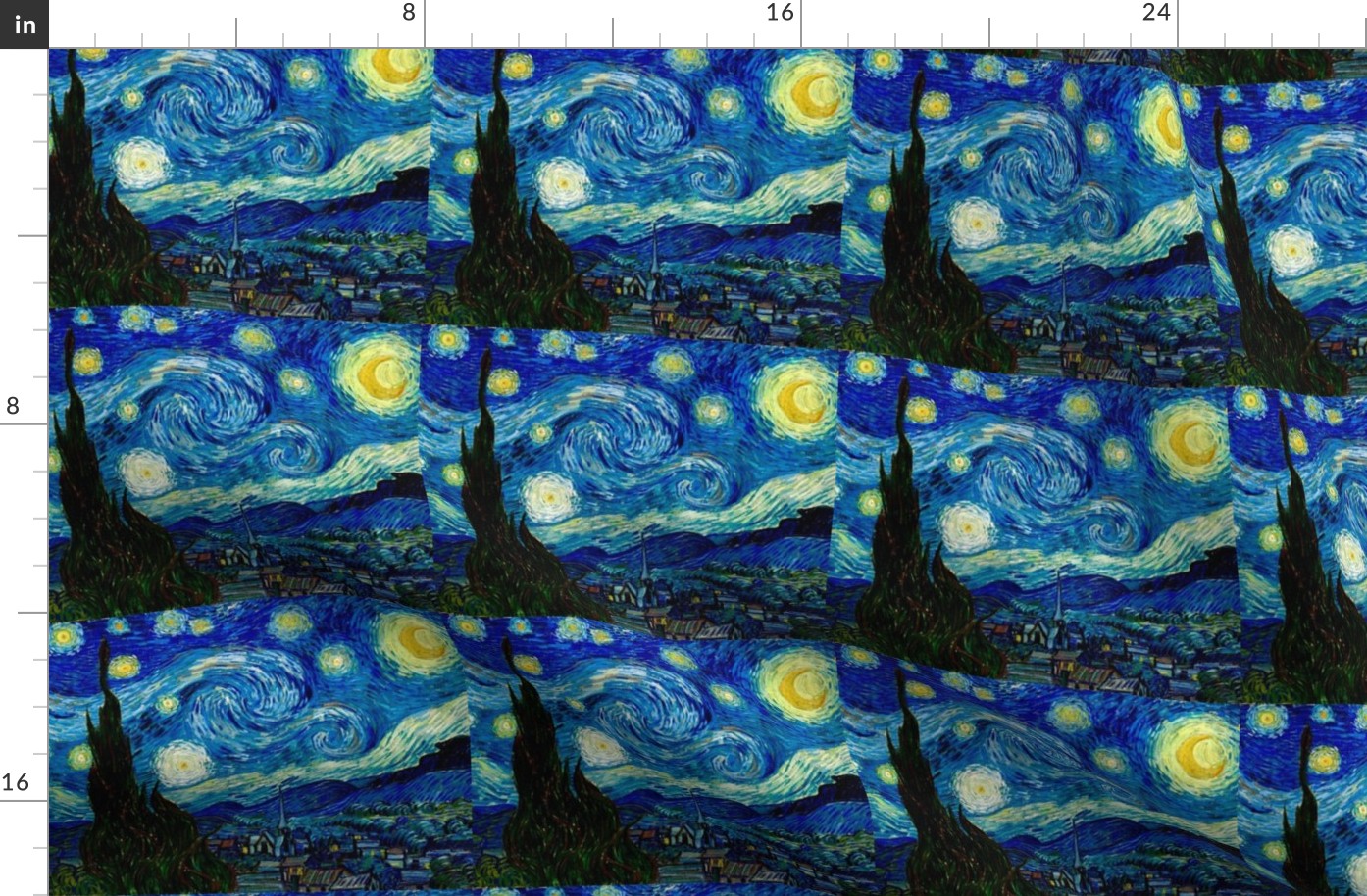 8x6 2/3" The Starry Night Van Gogh 