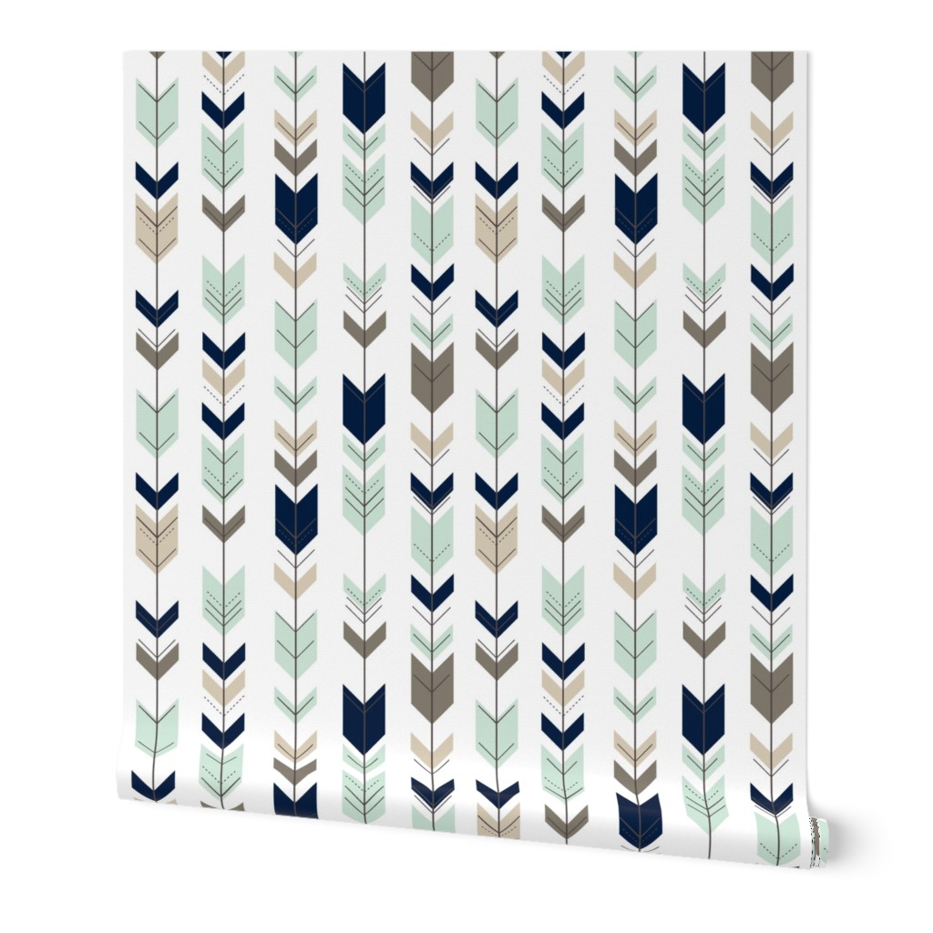 Fletching arrow  // navy,mint,brown