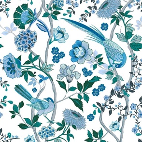 Chintz-Chinoiserie-wallpaper-blue and white-white-background