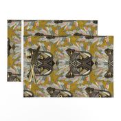 native mountain lion gold tea towel