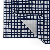 grid lines navy blue grid fabric coordinate