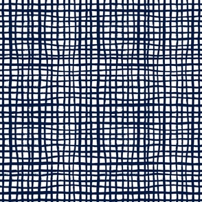 grid lines navy blue grid fabric coordinate