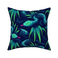 Mr Snake in the Rainforest - Green - LARGE