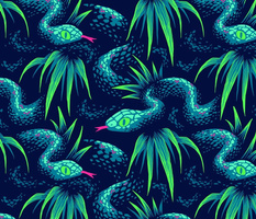 Mr Snake in the Rainforest - Green