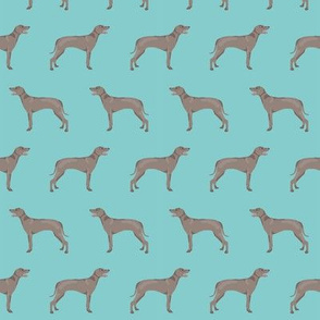 weimaraner dog fabric simple dog design  - light blue