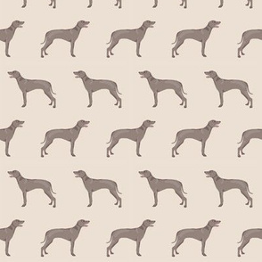 weimaraner dog fabric simple dog design  - cream