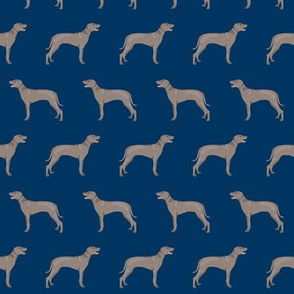 weimaraner dog fabric simple dog design  - navy