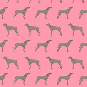 weimaraner dog fabric simple dog design  - pink
