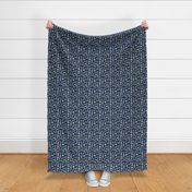 weimaraner dog fabric coffees and dogs design - navy