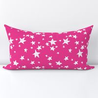 stars // hot pink star fabric girls 